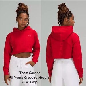 Lululemon All Yours Cropped Hoodie COC Crimson